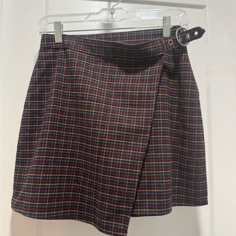 Hollister Multicolor Plaid Mini Skirt